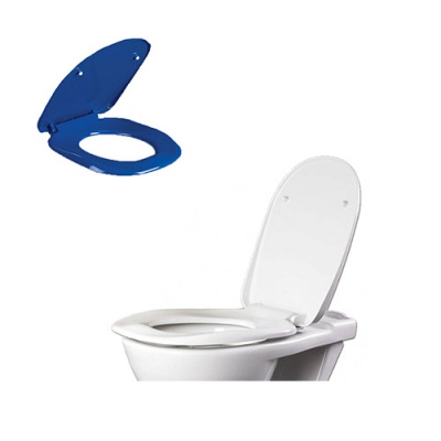 Ergonomic Toilet Seat with Lid (Blue or White)